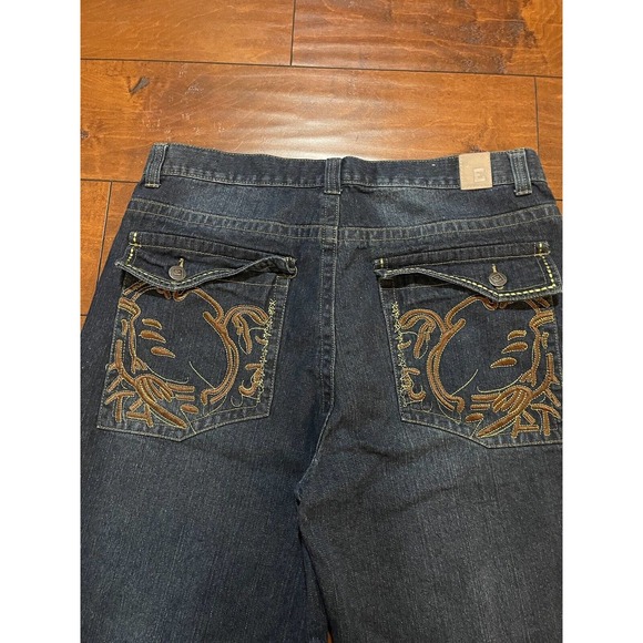 Extremely baggy y2k cybergoth Emcee Jeans Shorts “JNCO style” Size 38x13 - Picture 1 of 8